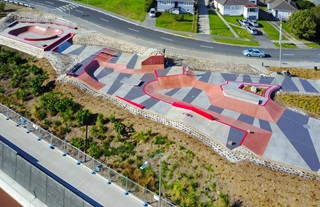 An outdoor skatepark in Auckland.
