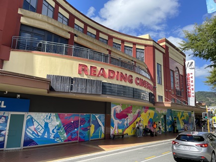 Exterior of Reading Cinema along Courtenay Place.